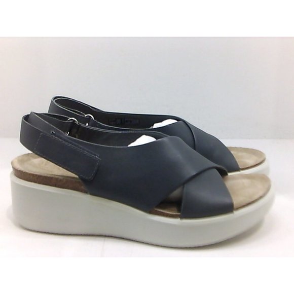 ECCO Flowt Wedge Cork Womens Sandal Size 8 Titanium - Picture 4 of 5